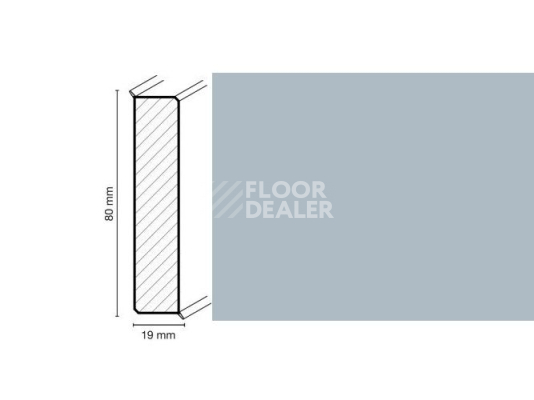 Плинтус Широкий плинтус Cubu flex life XL 80/19 1202 Cветло-серый фото 1 | FLOORDEALER